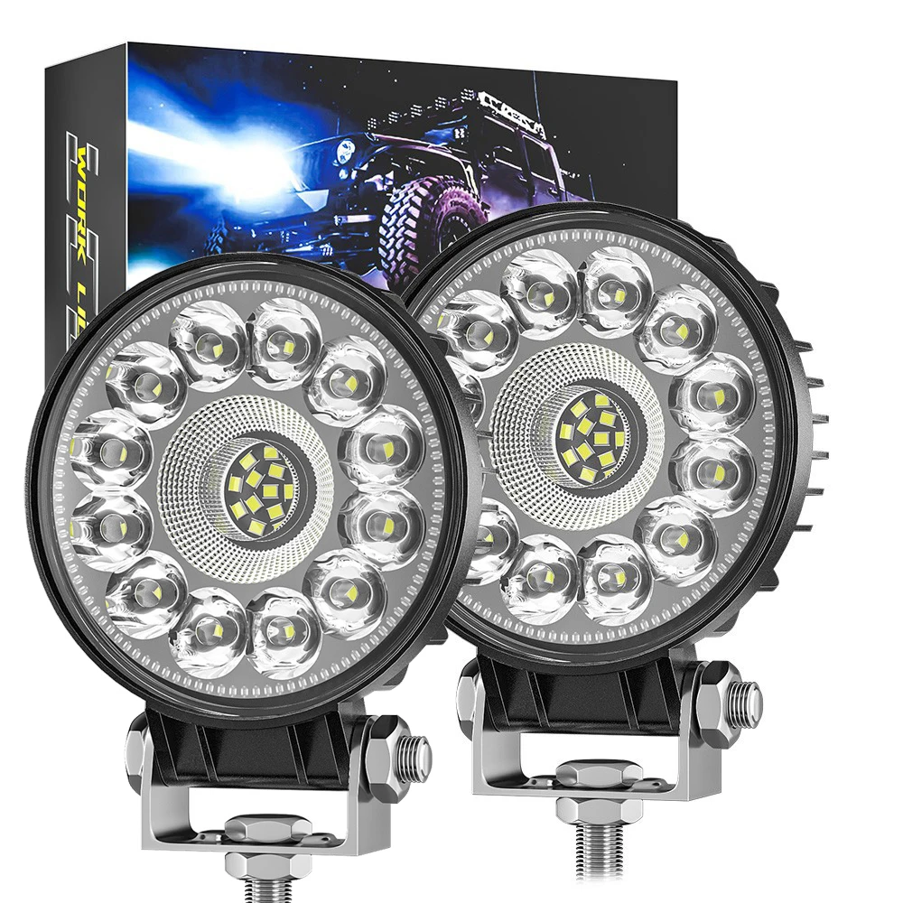 

2pcs 4-inch LED Hybrid Working Lamp for Vehicles, Applicable to the LED Headlights of Trucks, Off-Road Vehicles and Tractor