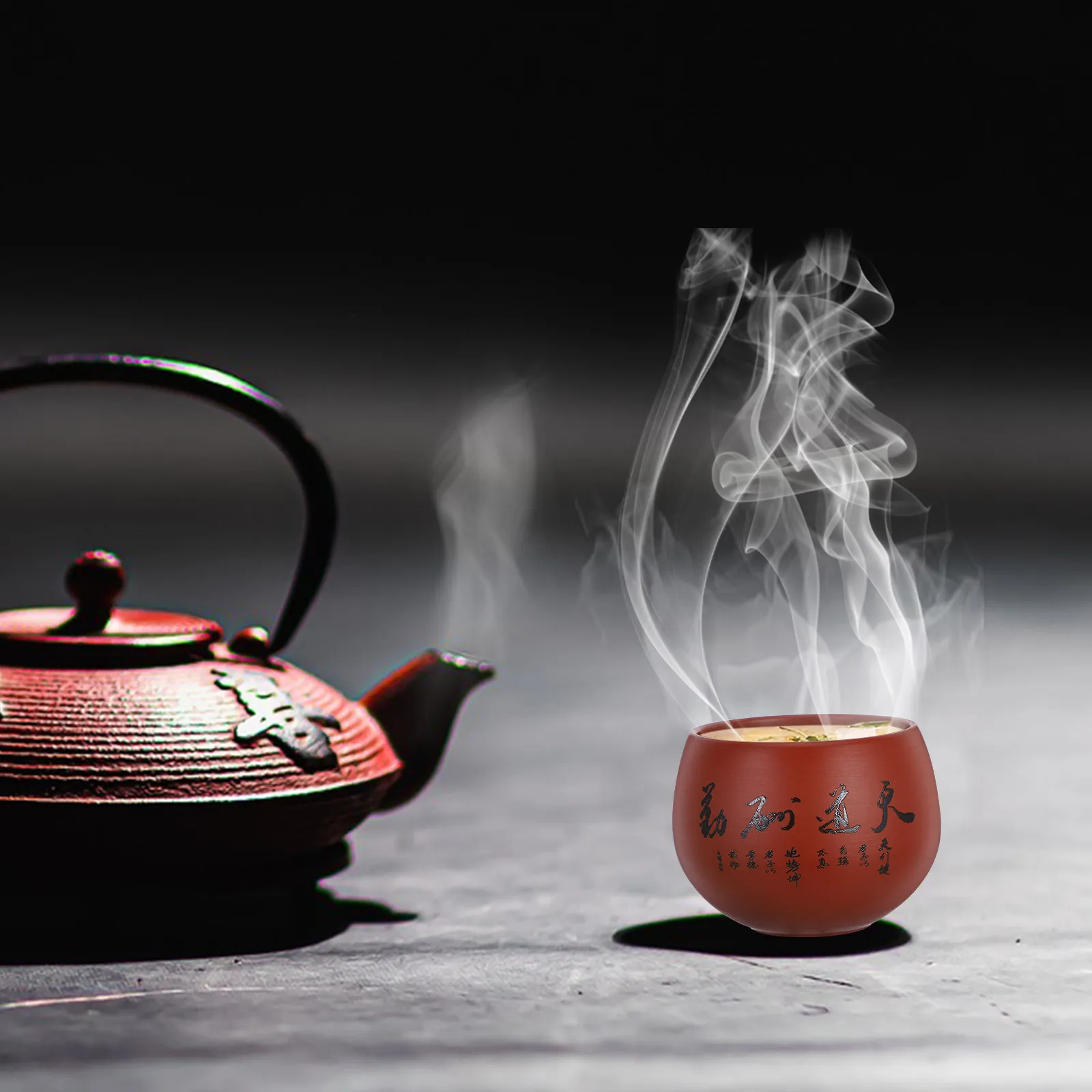 Authentic Yixing Purple Clay Tea Cup Large Size Chinese Ceramic Gongfu Teacup for Tea Coffee Milk Serving Heat Retaining