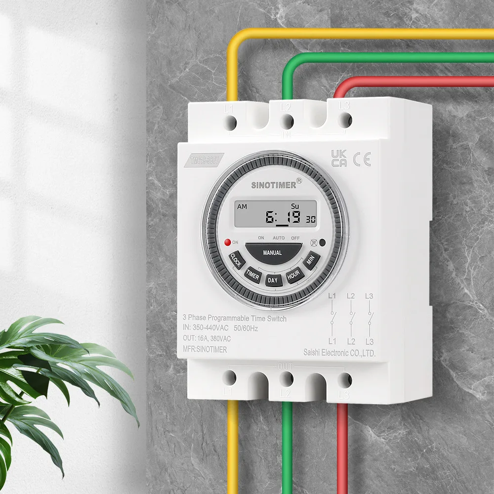 

TM619-380V 3 Phases Backlight 7 Days Programmable Timer Switch Time Relay with Dustproof Cover Time Controller for Water Pump