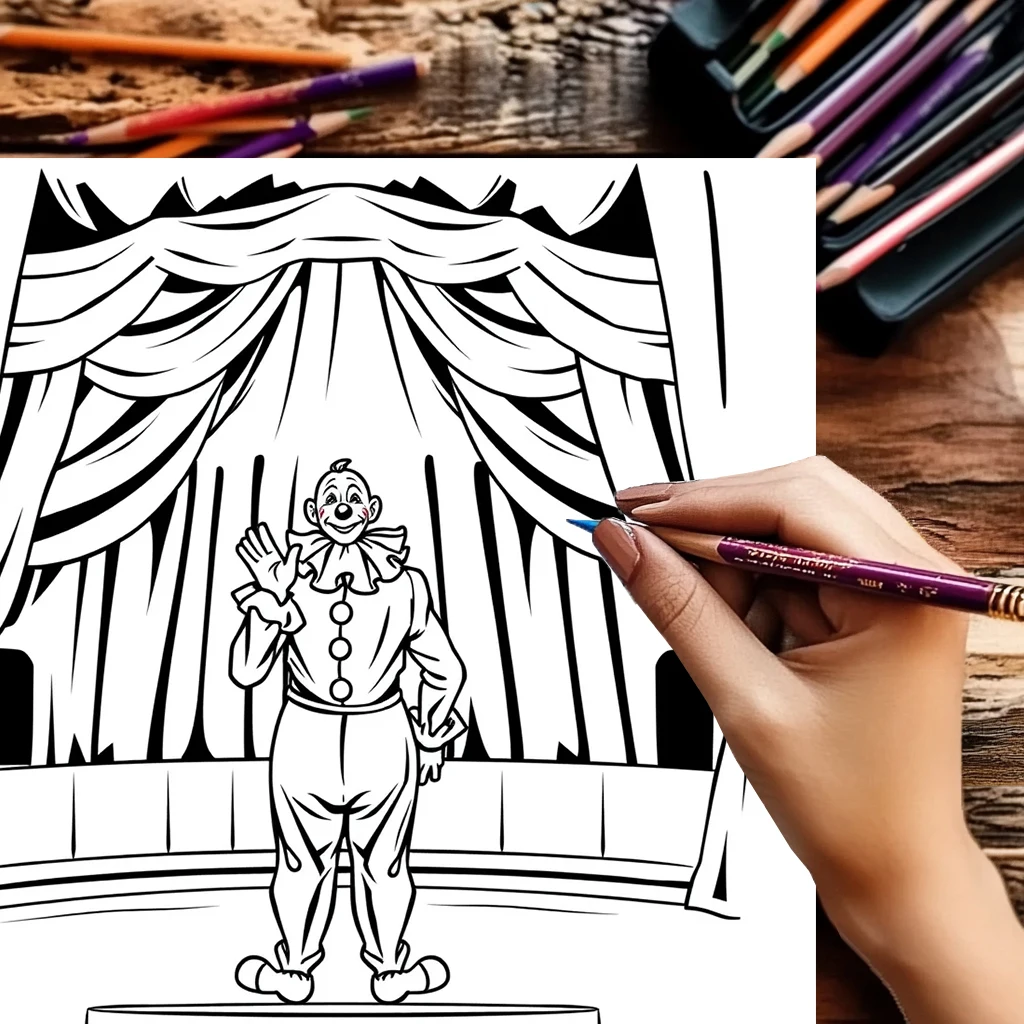 大人のためのサーカス塗り絵 |   28ページの塗り絵、クリスマスや感謝祭のための画材