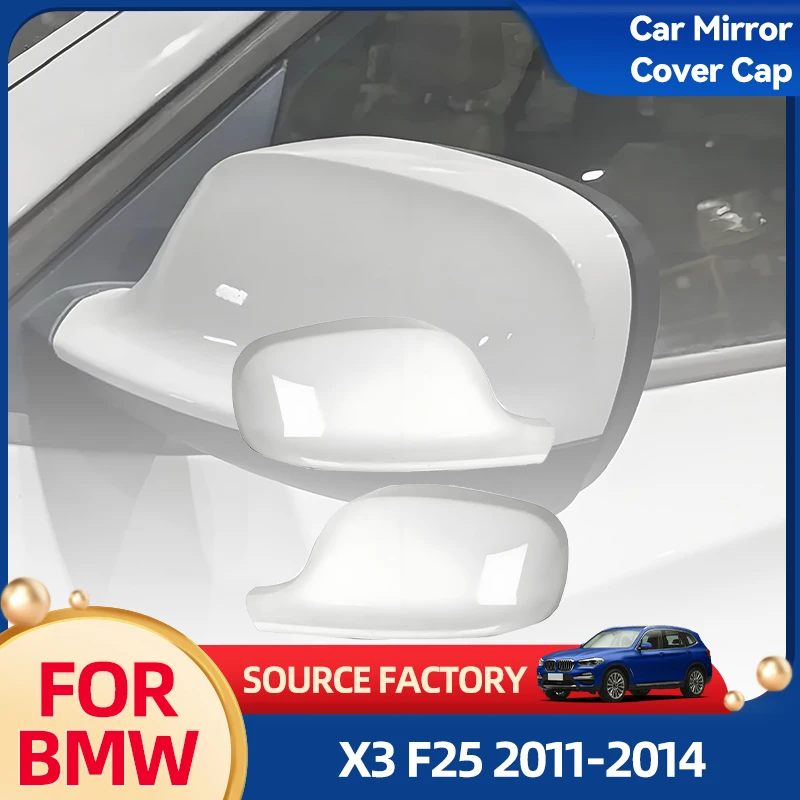 

Car Towel Hot 2x Car Mirror Cover Cap 51167238048 51167238047 For BMW For X3 For F25 2011-2014 Left Right Rearview Mirro