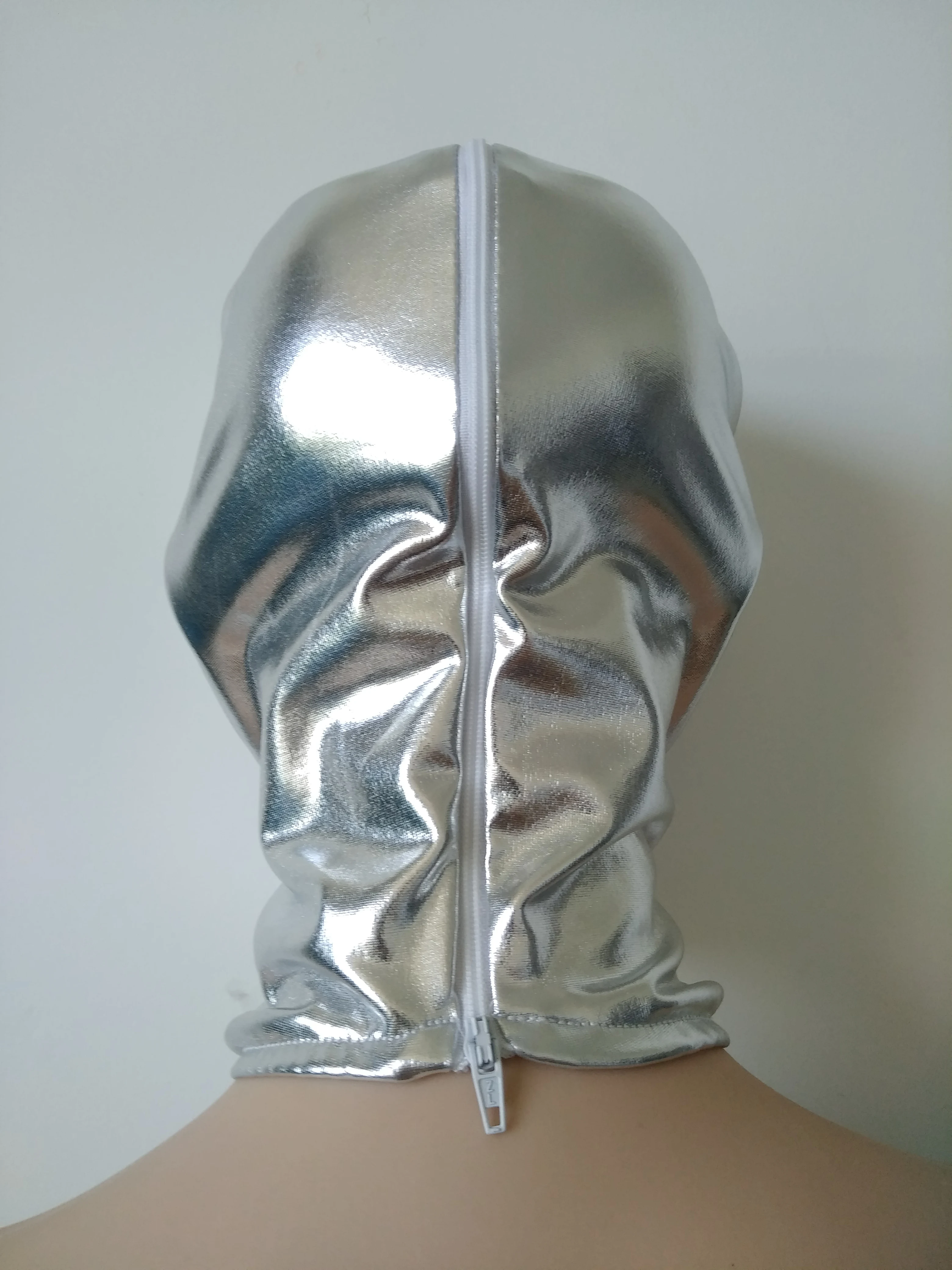 Kinder Halloween Masken Cosplay Kostüme Shiny Metallic Maske öffnen oval augen unisex Zentai Kostüme Party Zubehör