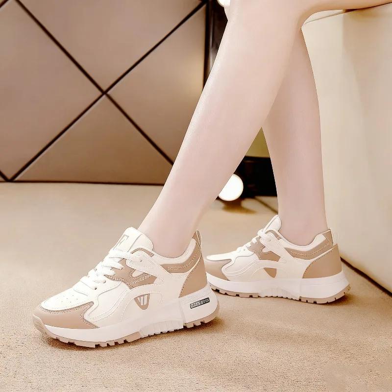 1pair Sneakers Women's Lightweight Shock-absorbing Running Shoes Women's Spring and Autumn New Casual Versatile Student Shoes