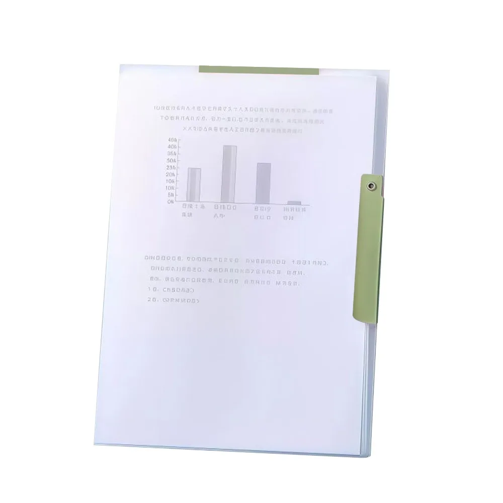 Waterproof Swinging Rod File Folder A3/A4 Side Opening Document Clamp Double Clips Test Paper Organizer for School Office