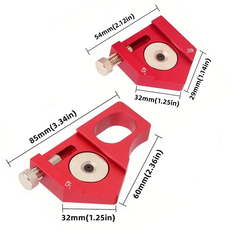 Steel Ruler Positioning Block 45/60/90 Degree Angle Scriber Line Marking Gauge Woodworking Square Scribe Tools for Ruler Locator