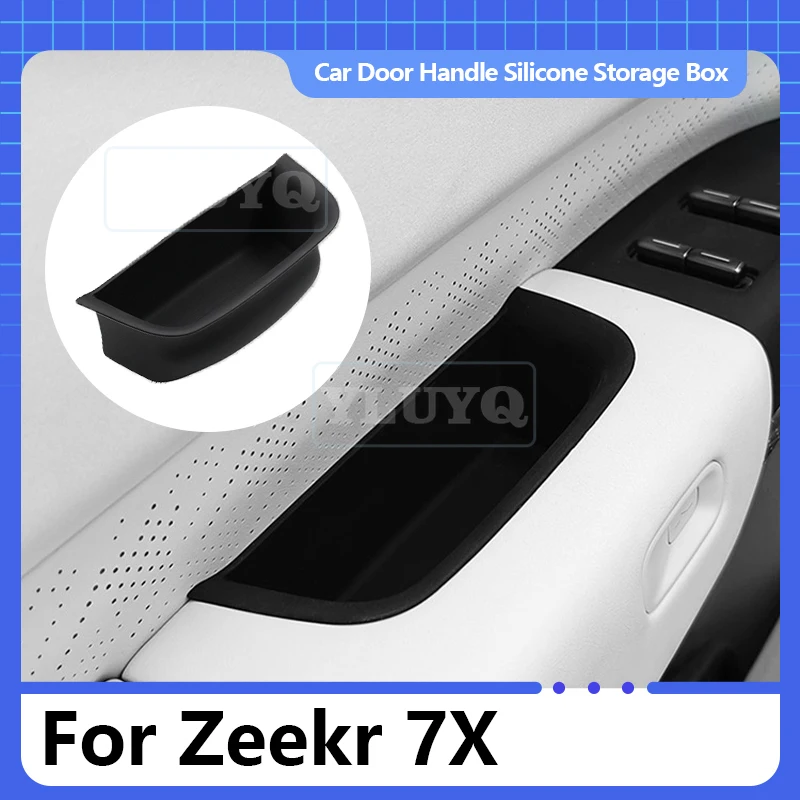 

For Zeekr 7X Car Door Handle Storage Box Pocket Organizer Anti-Slip Cover Interior Accessory