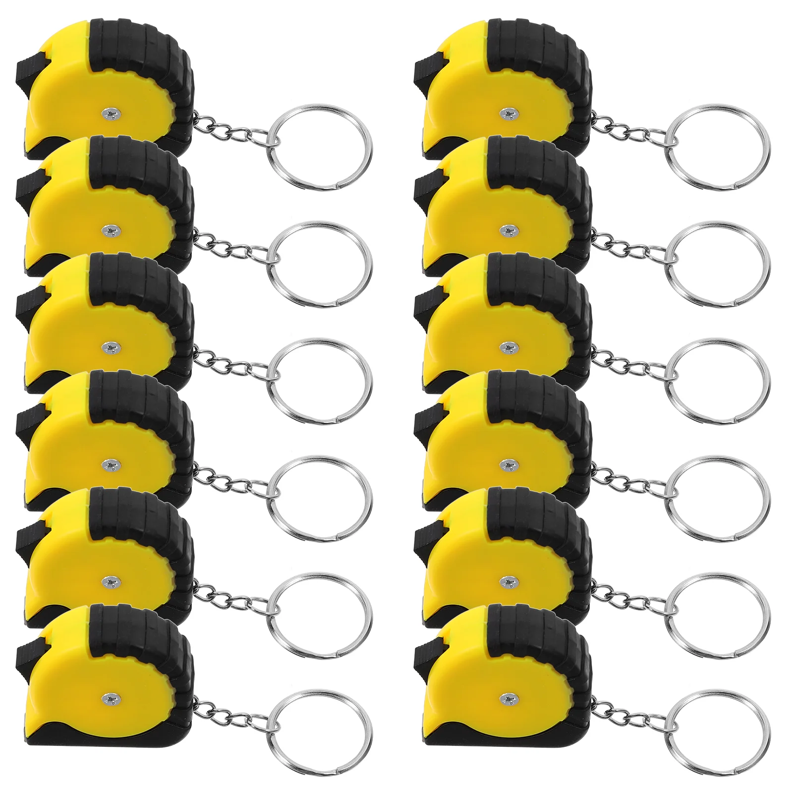 

12 Pcs Automatic Retractable Tape Measure Digital Gator Scale Mini Bulk Small Measuring Measurement Pendant