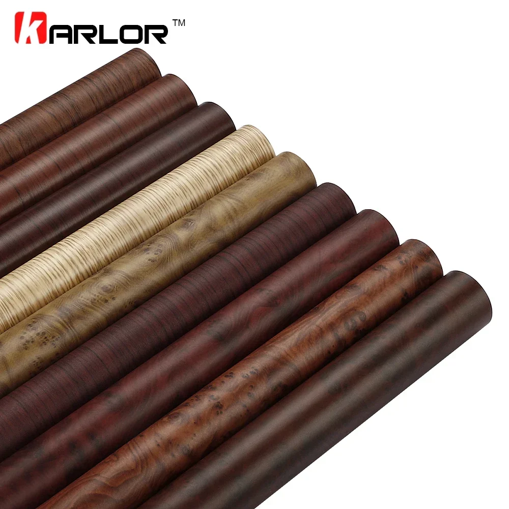 50x200cm Color Change Wood Grain Vinyl Film  Furniture Wood Grain Textured Decal Car Internal Self-adhesive Sticker Car Styling