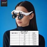 Special head-mounted magnifying glass glasses with light led yellow warm light