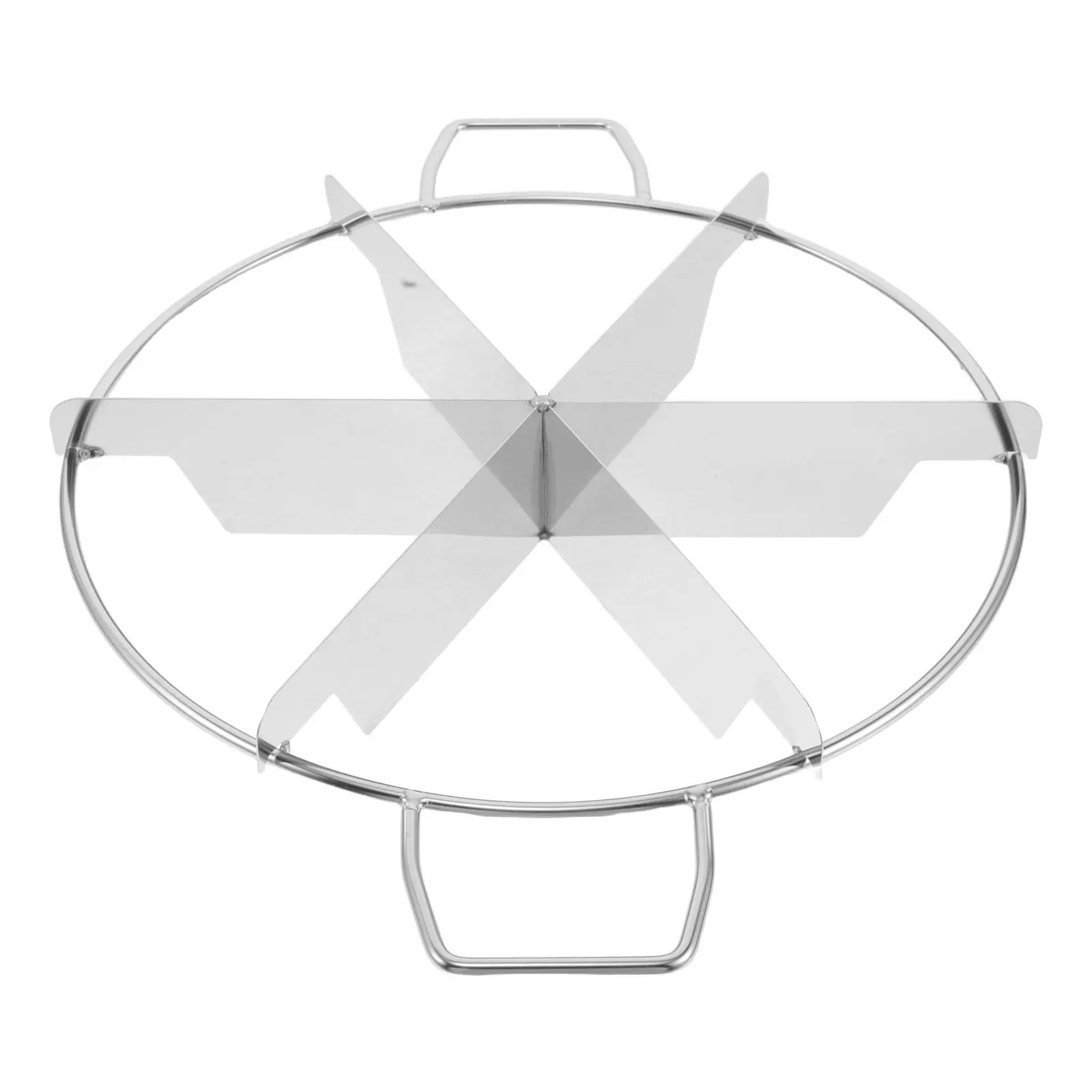 Pie 6-Cut Cake Divider Stainless Steel Rust Proof Pizza Slicer Side Handle for Even Slices Commercial Baking Pastry Portion