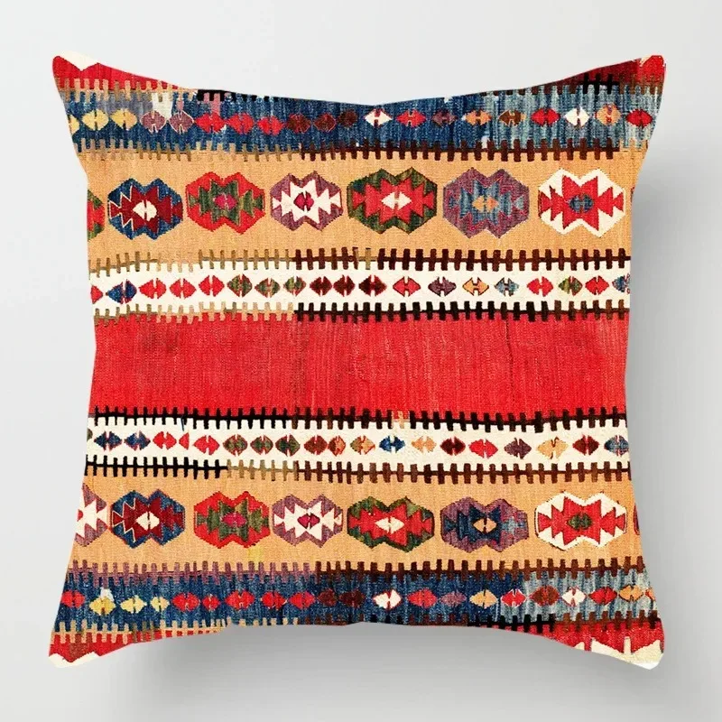 National Bohemian pattern Double-sided Printed pillow cover Short plush Suitable living rooms bedrooms sofas throw cushion cover