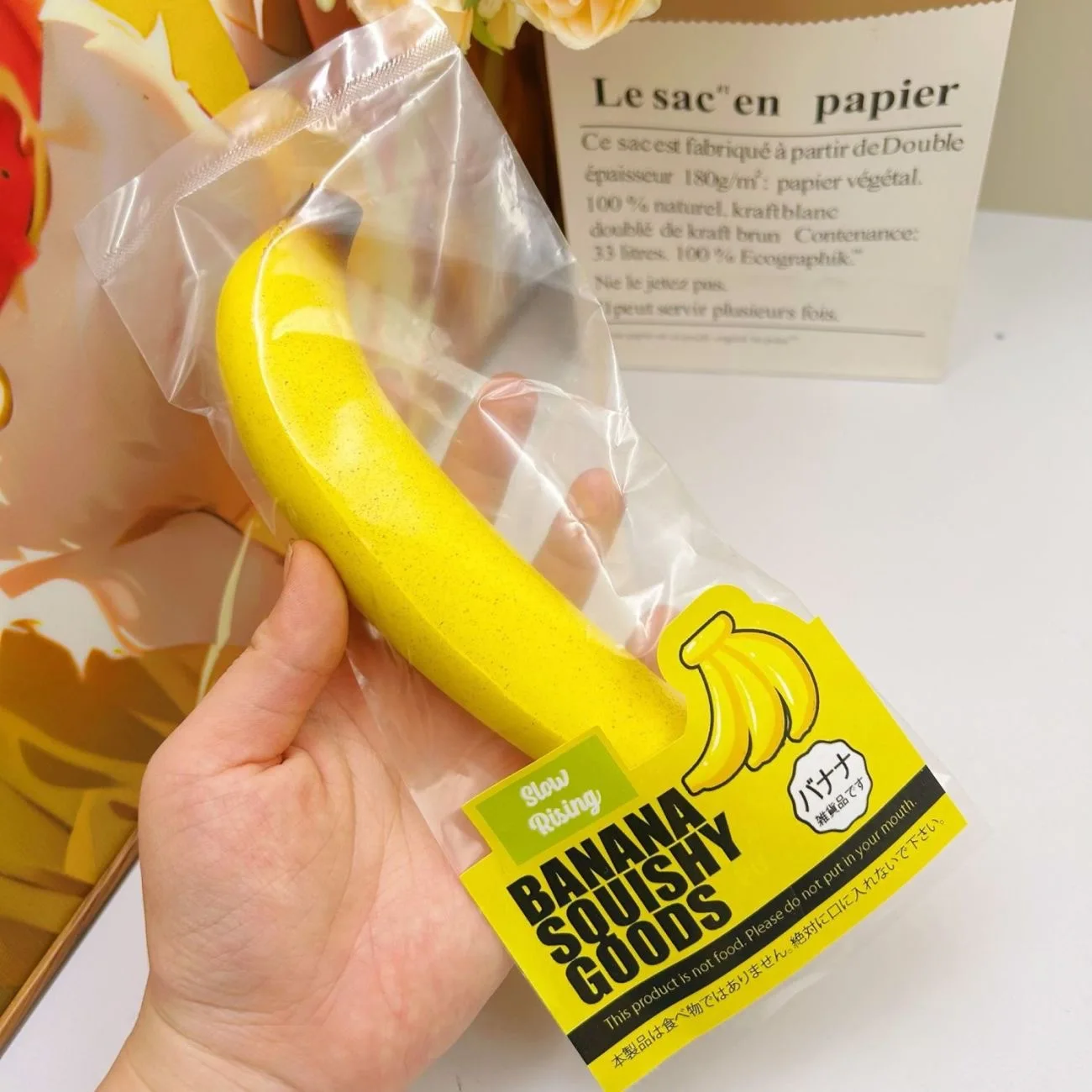 Lustige Simulation von rohen/reifen Bananen, PU, langsames Rebound-Spielzeug, weiches Gefühl, realistische Bananen-Squeeze, Stressabbau, Entlüftung, Zappelspielzeug