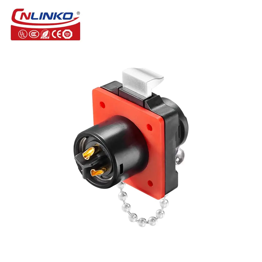 CNLINKO M20 PBT Plastic Waterproof Electrical Wire Connector IP68 2~14 Pin Panel Mount Quick Plug Socket for Industrial Use