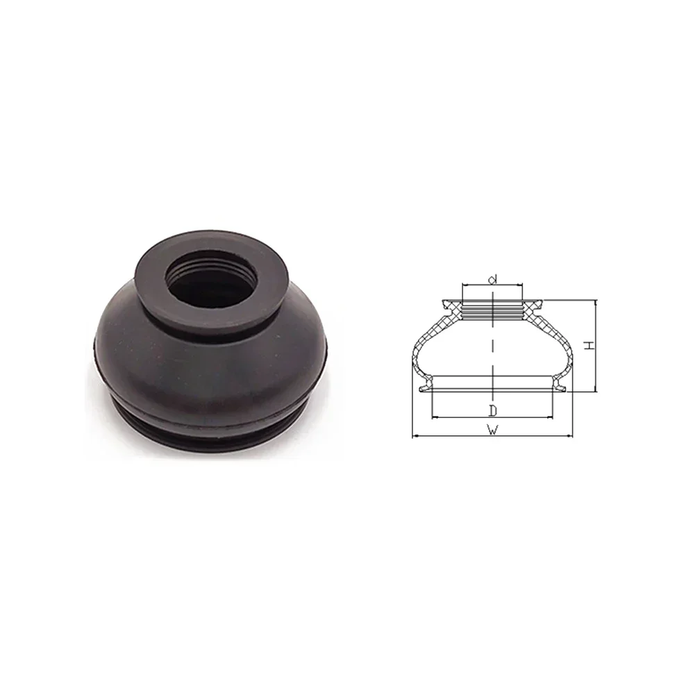 2pcs Car Suspension Steering Ball Joint Rubber Dust Boot Cover Track Tie Turn Rods Ends Set Parts Accessories