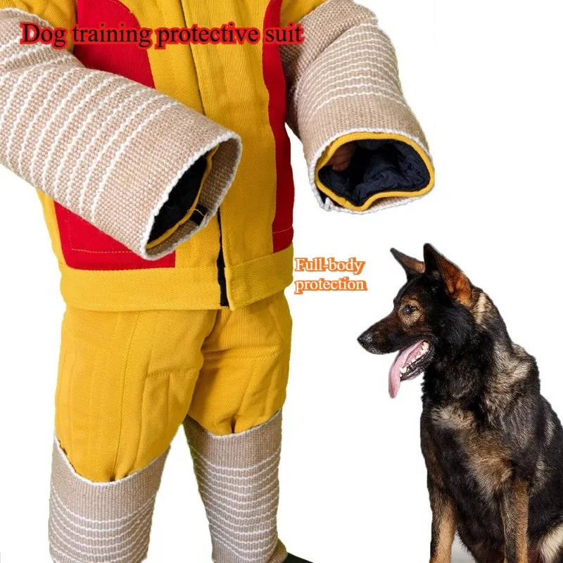 

Костюм для тренировки собак, утолщенный, устойчивый к разрыву, плюс конопляный лист, костюм для тренировки укусов собак среднего и большого размера