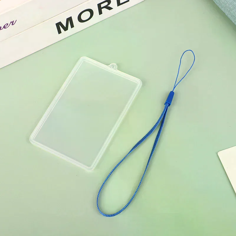 غطاء شفاف قابل للطي لحامل بطاقات الهوية مع علامة اسم الحبل وبطاقة حافلة الطالب وبطاقة الائتمان وحامل بطاقة الوصول للموظف