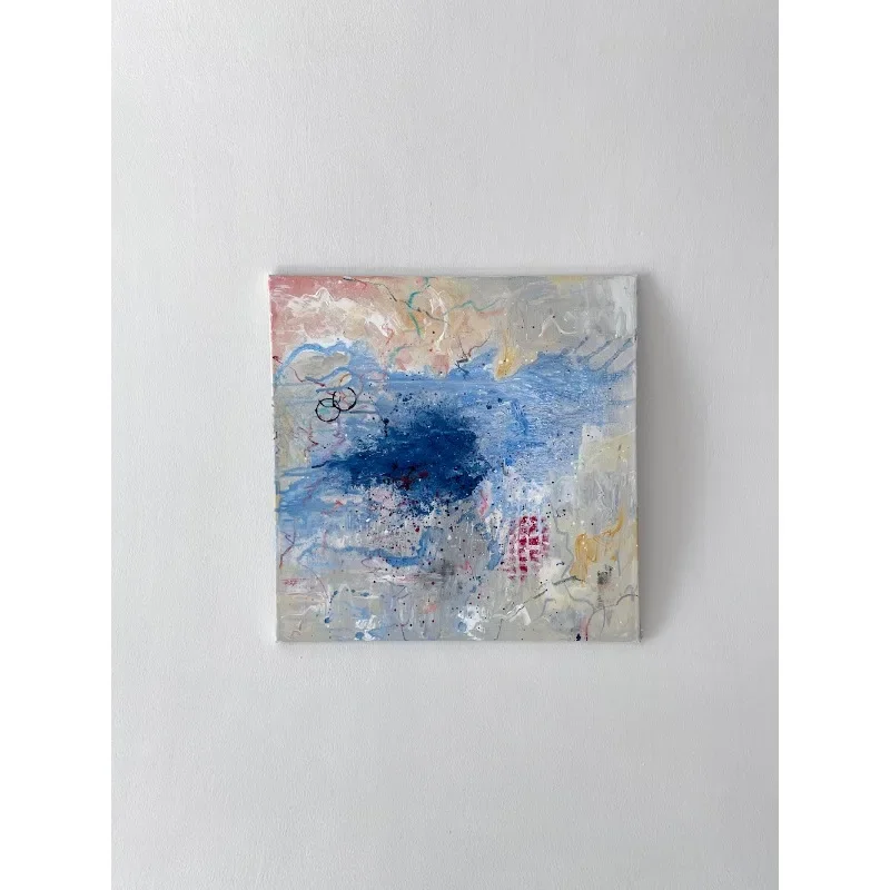 Artist hand-painted acrylic composite decorative abstract hanging painting