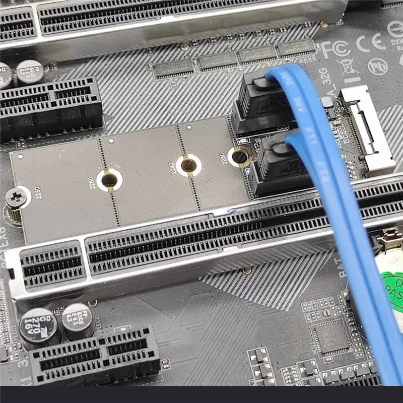 ABAN M.2 KEY-M NVME PCI-E To 2-Port Sata3.0 Expansion Card Adapter Card Drive-Free JMB582 Supports 2230 2242 2260 2280 Slots