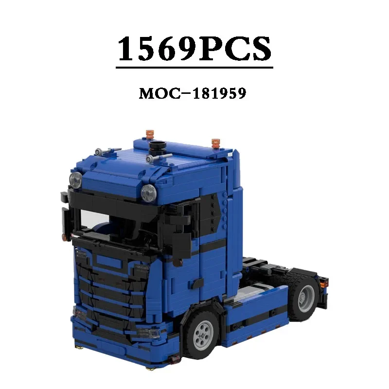 

New MOC-181959 for Truck Head Trailer Model Building Block Toy Splicing Block 1569PCS Christmas Gift Children's Birthday Gift