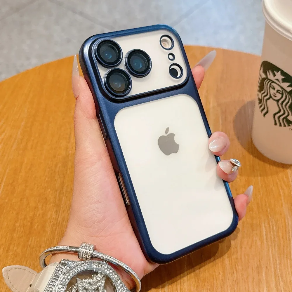 Luxuriöse Ultra-Slim Plating Matte Soft-Hülle für iPhone 17 18 16 15 14 13 12 11 Pro Max mit Kameraschutz, mattierte stoßfeste Abdeckung – Detail 9