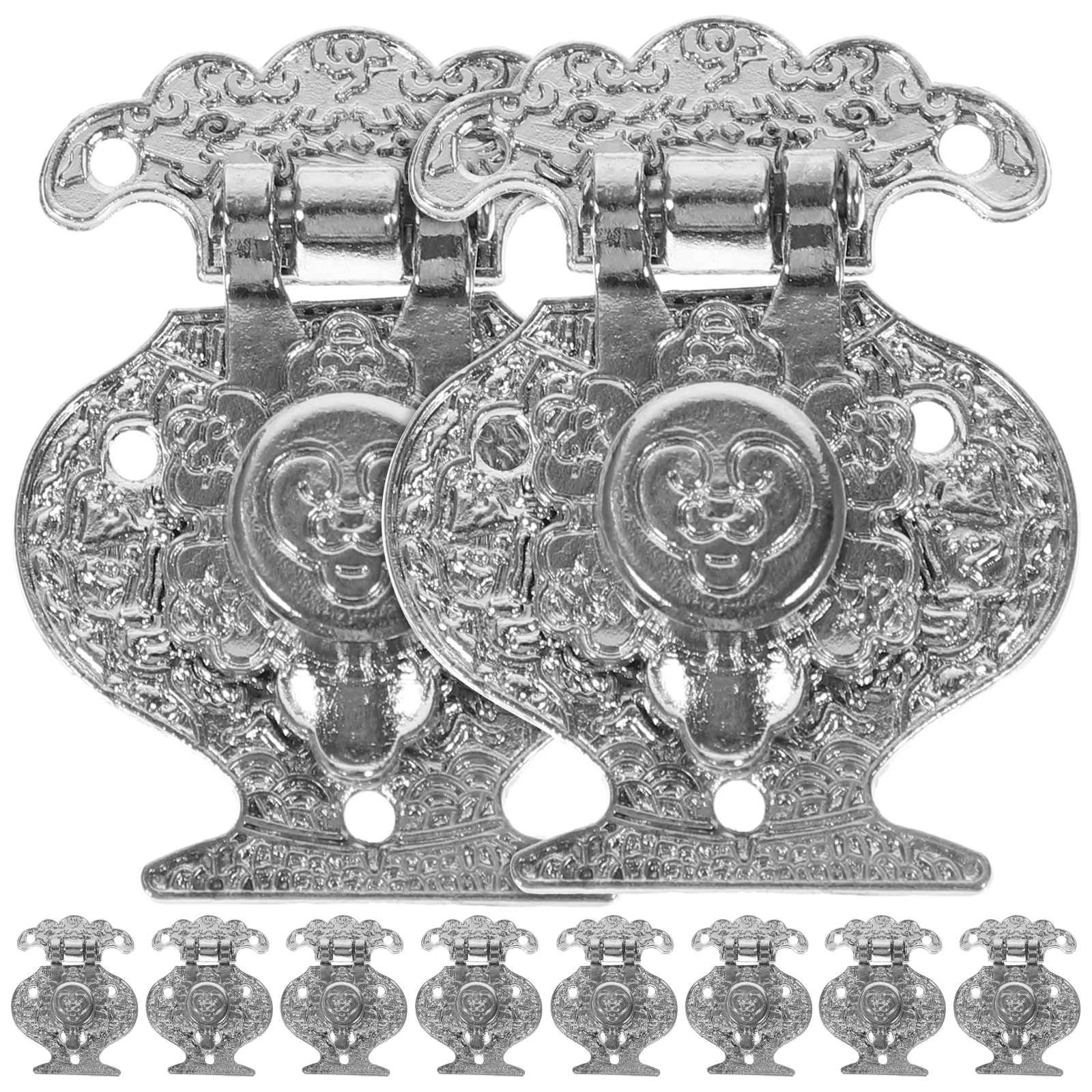 

10pcs Vintage Buckle Hook Hasp Latch for Boxes Locks Decorative Hardware Zinc Alloy Rustproof Easy to Install