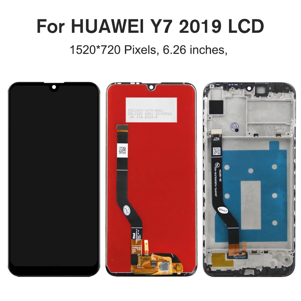6.26\'\'For HUAWEI Y7 2019 For Y7 Prime 2019 DUB-LX1 DUB-LX3 LCD Display Touch Screen Digitizer Assembly Replacement