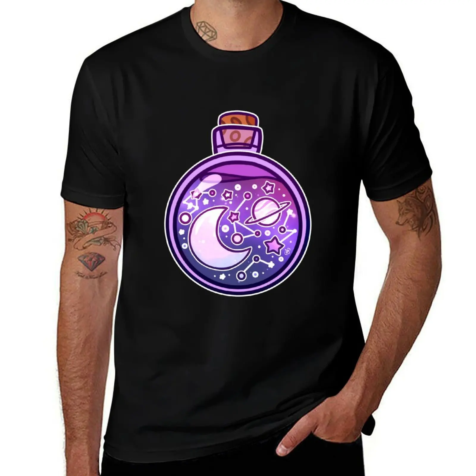 Galaxy Potion Bottle T-Shirt Big Size Simple T-Shirt