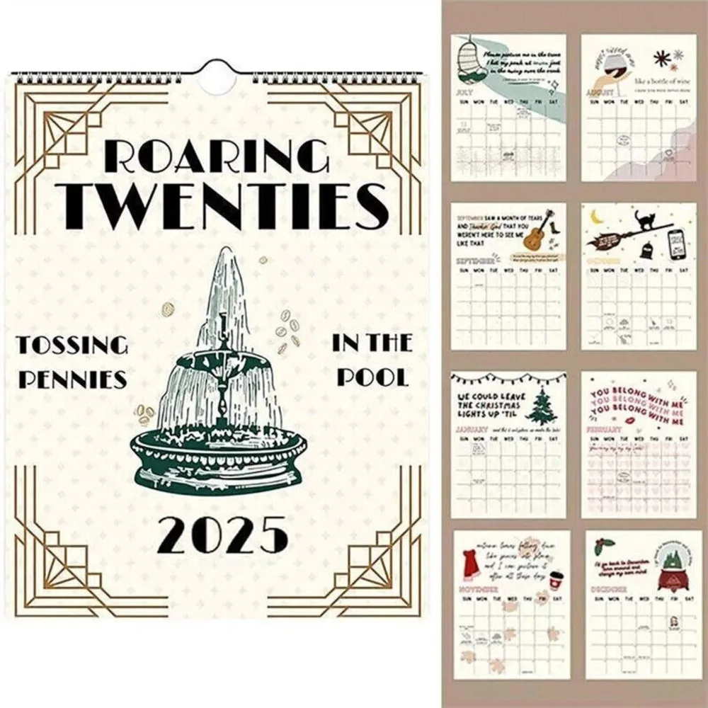 2025 TS Taylor Swift Lyrics Wall Calendar, Roaring Twenties UK