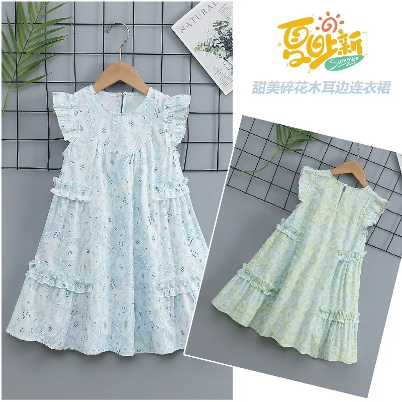 Girl Dress 2026 New Child Casual Girls Ball Gown Summer Dresses for School Elegant Vest Princess Dress Kids Clothes 10 Years Old