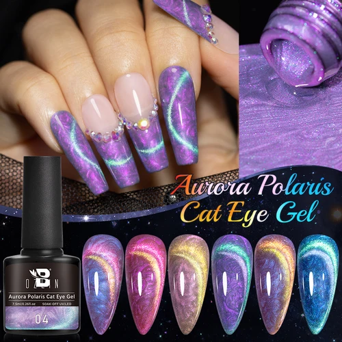 Imagen 2 del producto BOZLIN 7,5 ML Aurora Polaris ojo de gato para Otoño Invierno uñas semipermanente remojo de Gel UV manicura barniz para decoración de uñas