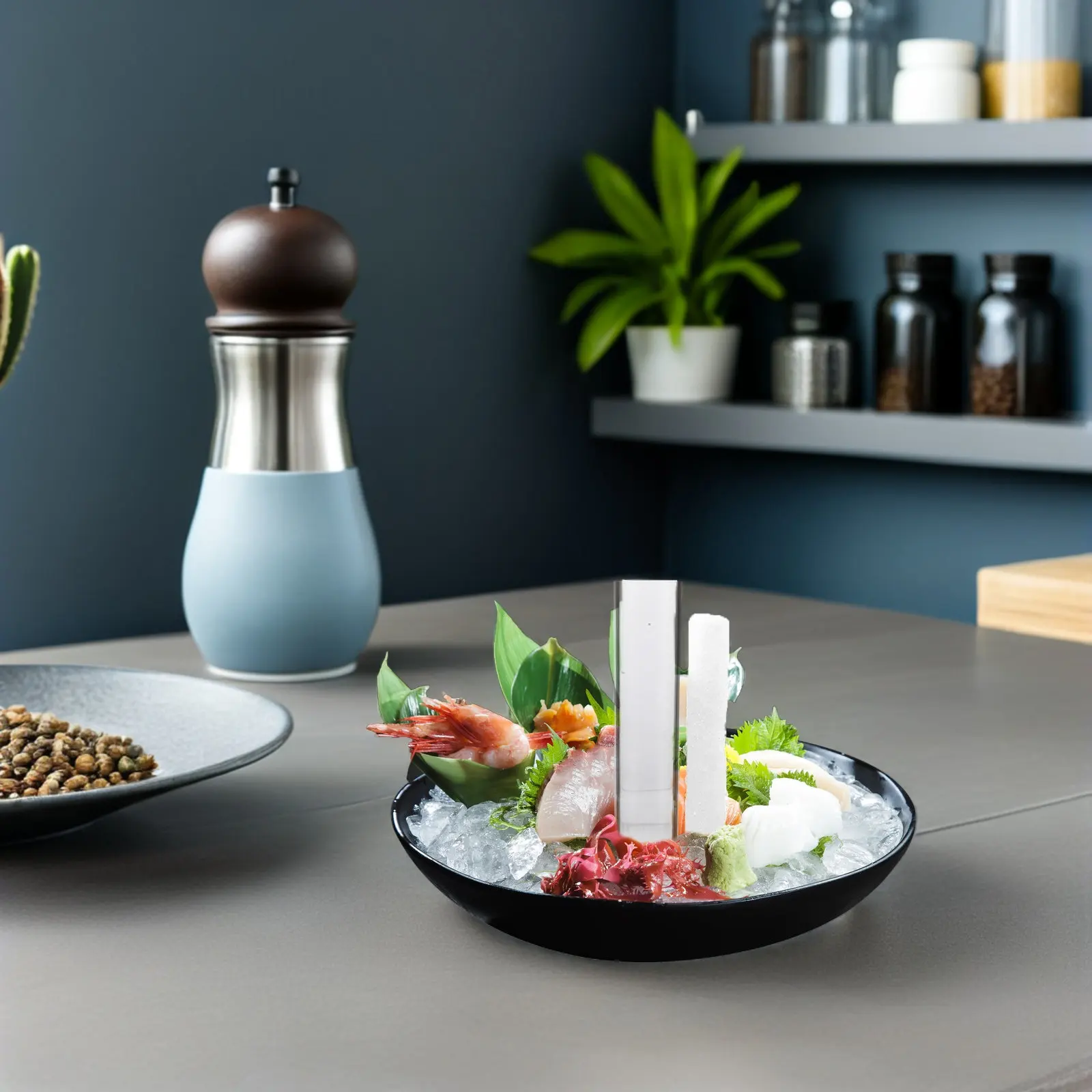 Japanese Sashimi Plates Mold Cylindrical Ice Cube Tray for Sushi Serving Platter Decor Cold Dish Presentation Tool