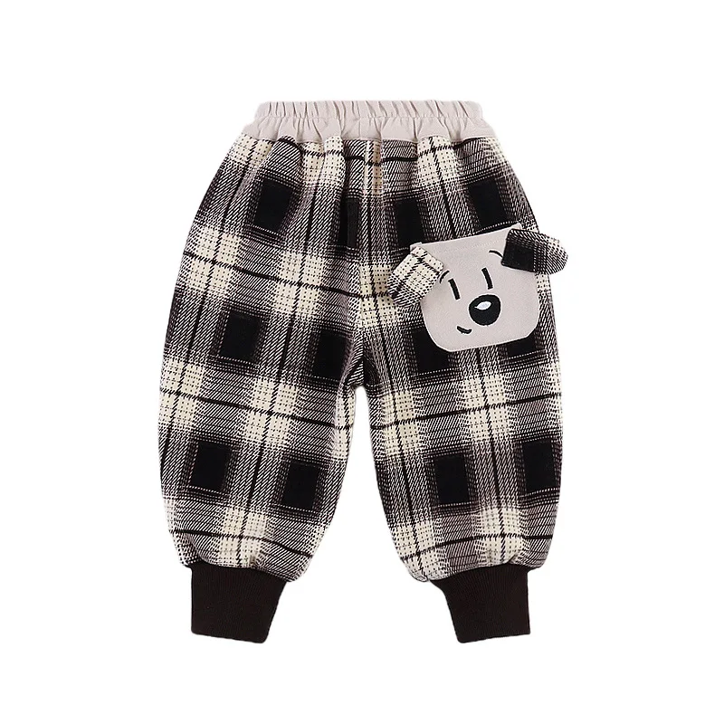 

New Winter Fashion Baby Girls Clothes Children Plaid Thicken Warm Pants Kids Trousers Toddler Casual Costume Infant Sportswear