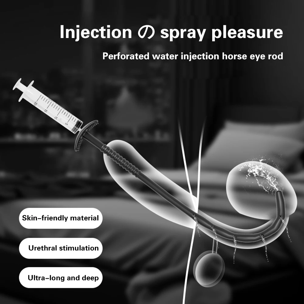 Hollow Penis Plug Enema Flush Silicone Stick Catheter Urethral Sounding Dilation Male Masturbator Adult Sex Toy for Man Expander