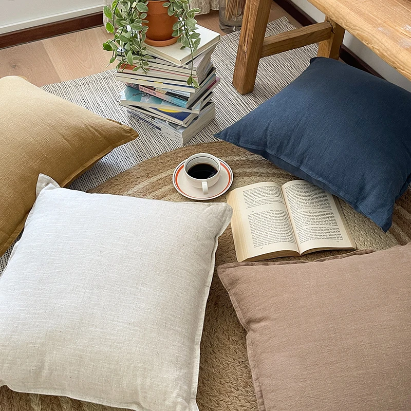 Thicken Cotton Linen Sofa Cushion Cover Decoration Throw Pillow Cover Waist Pillowcase Pillows for Sofa Bed Chair Couch Decor