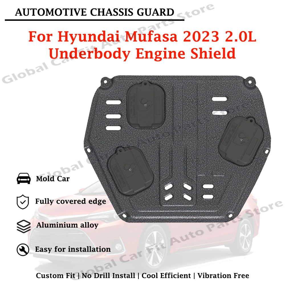 Engine Guard Lower Engine Cover Engine Skid Plate For Hyundai Mufasa 2023 2.0L Full Coverage Bottom Protector Splash Shield
