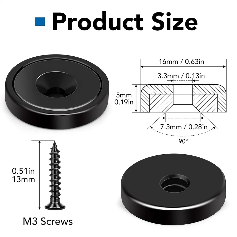 Imanes con Tornillos y Hojas de Hierro