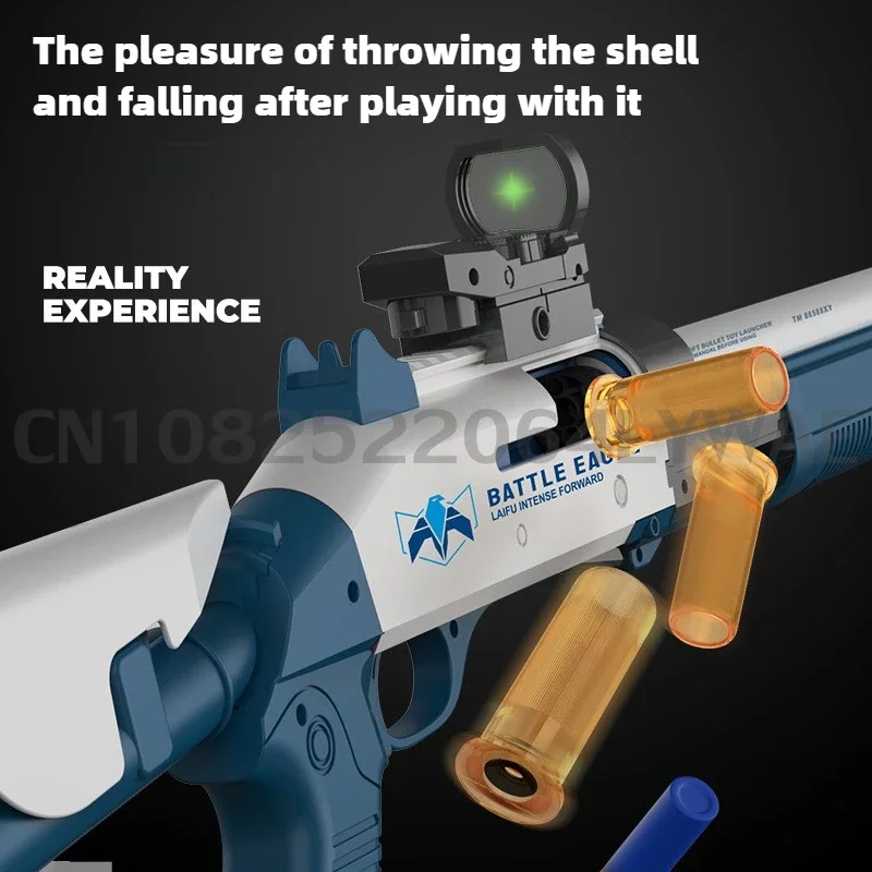 XM1014 lanzador de eyección de carcasa blanda, pistola de Rifle de juguete, dardo de espuma, doble boquilla, modelo de escopeta para chico y adulto, juego al aire libre, regalo de Navidad