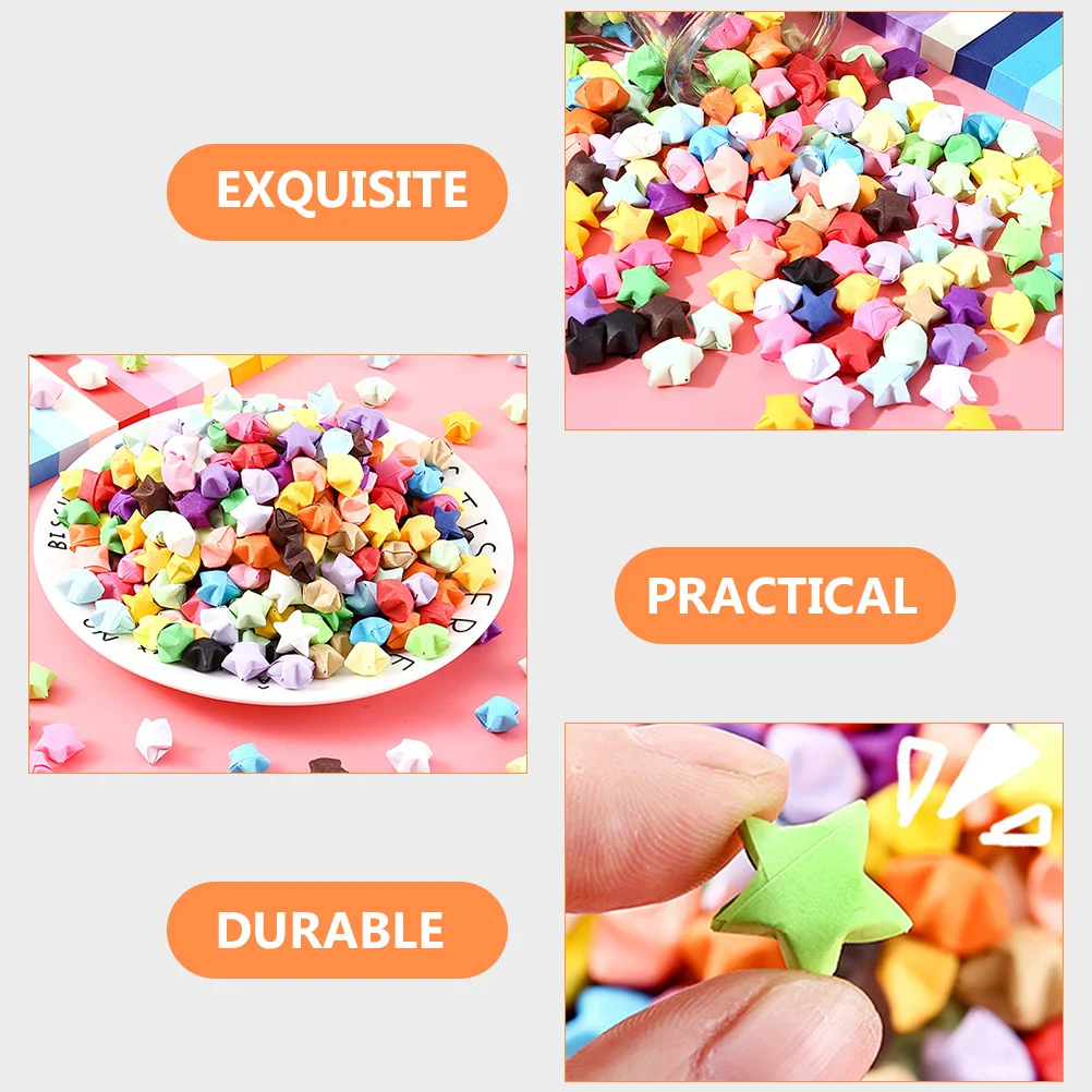 

2160Pcs Colorful Star Paper Strips Pentagram Folding Origami Sheets DIY Craft Materials for School Fun Star Paper Strips
