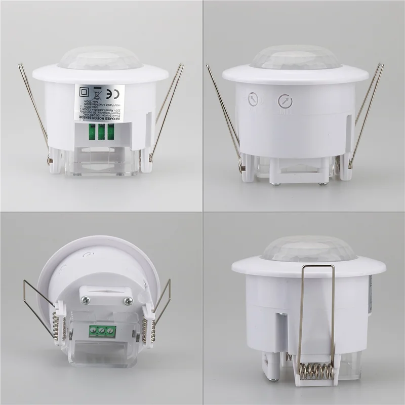 ABVO-3X Ceiling Recessed PIR Motion Sensor Infrared Adjustable Detector For Corridor Warehouse Stairs Porch Lamp Switch