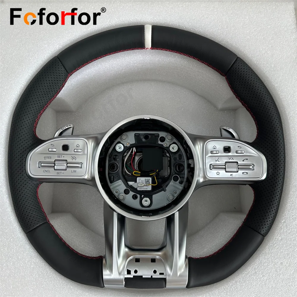 Car Steering Wheel For Mercedes Benz E C A S Class GLA GLC GLB GLE Interior Accessories Shift Paddle Carbon Fiber