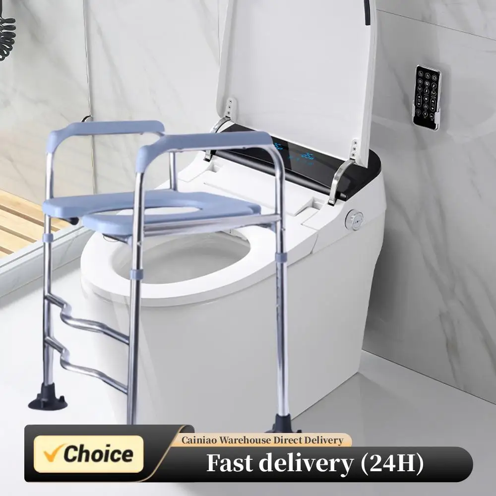 

Raised Toilet Seat High Toilet Seat with Armrests Toilet Seat Frame Height Adjustable Toilet Seat Riser for Handicapped Disabled