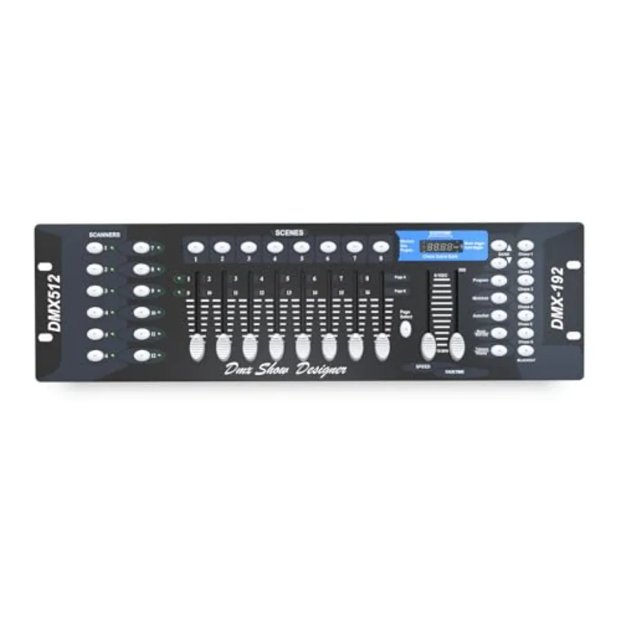 192-Channel DMX512 Controller Board, Lighting Mixer DMX Console for Stage Lights and Effect, DJ Disco, Night Club, Bar and Live