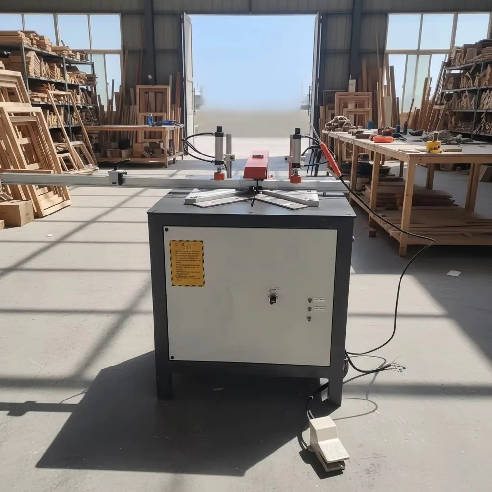 Pneumatic 45 Degree Angle Frame Cutting Machine for Wood Aluminum PS PVC Moulding Easy to Operate Durable High Precision