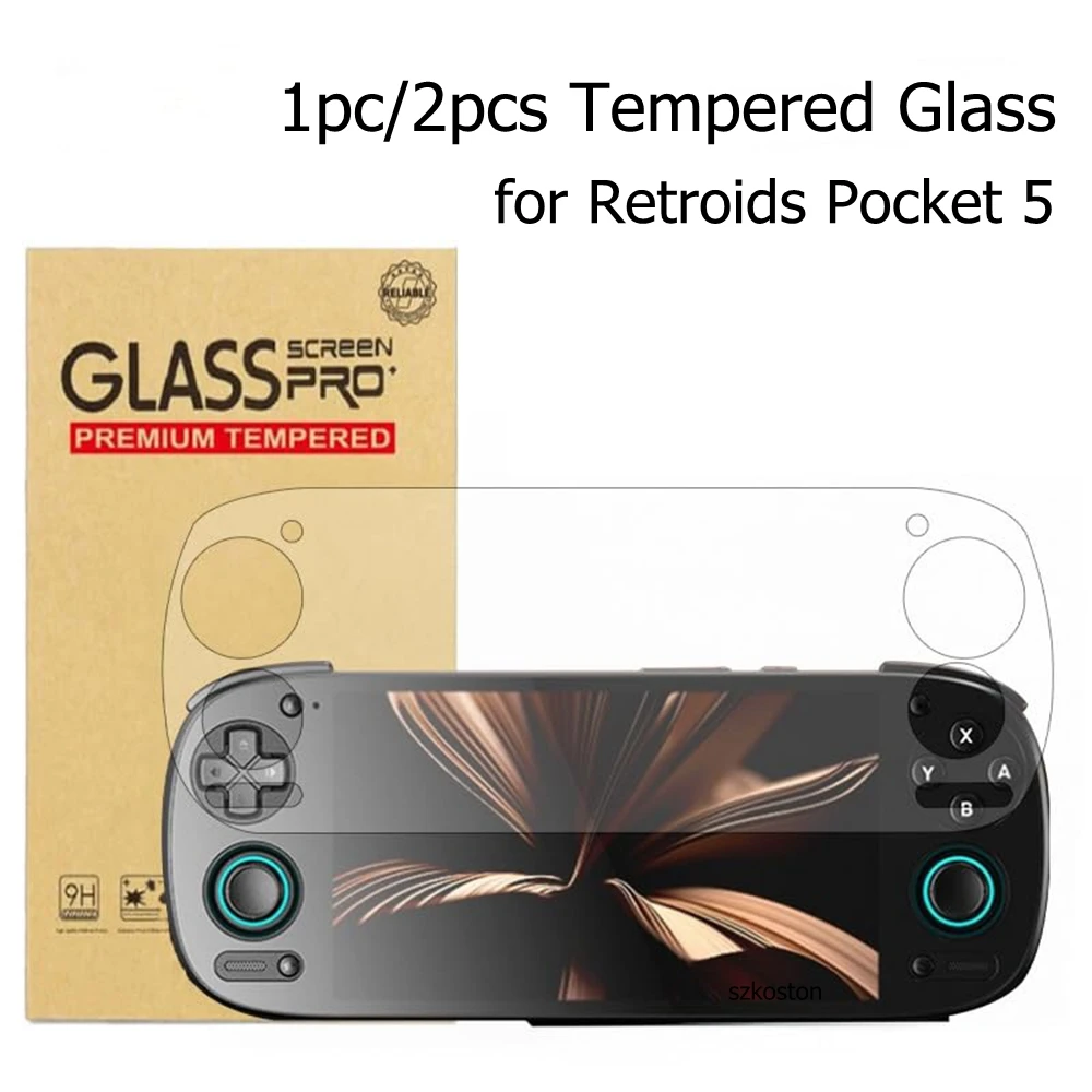 Retroid ポケット 5 強化ガラススクリーンプロテクターフィルムアンチスクラッチレトロコンソール RP5 強化ガラスフィルムゲームアクセサリー