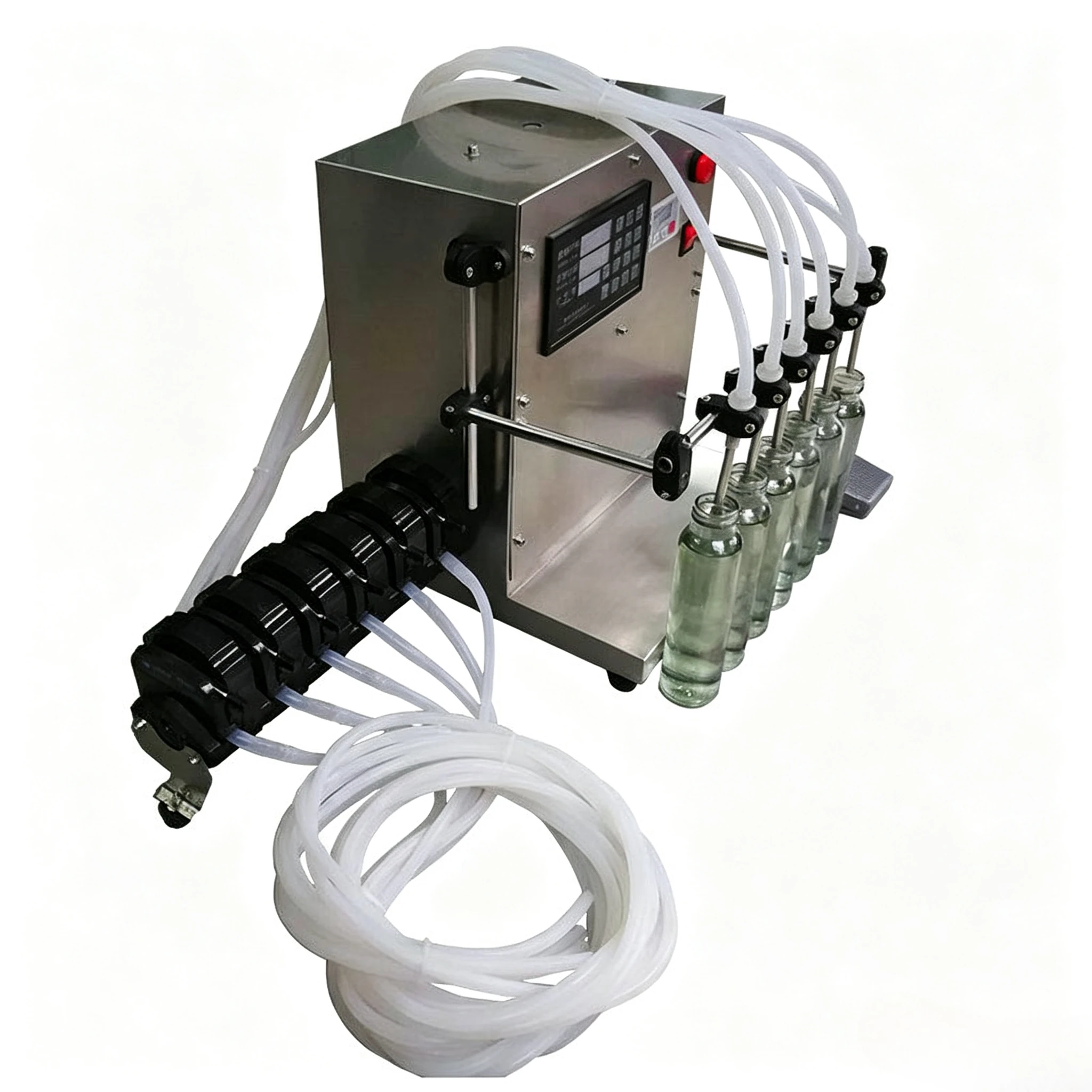 Semi Automatic 6 Head Peristaltic Pump Filling Machine, Electric Liquid Filler for Chemical & Cleaning Liquids