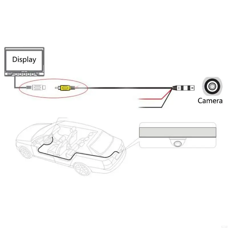 M76E Rear View Parking Camera with 8 LED Lights, License Plate Backup Camera, Reverse Camera, 170 Degree Wide IP68 Waterproof