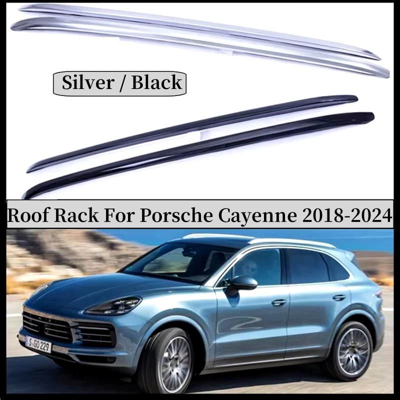 Roof Rack For Porsche Cayenne 2018 19 20 2021 2022 2023 24 High Quality Aluminum Alloy Luggage Raill Carrier Bar Top Rail Racks