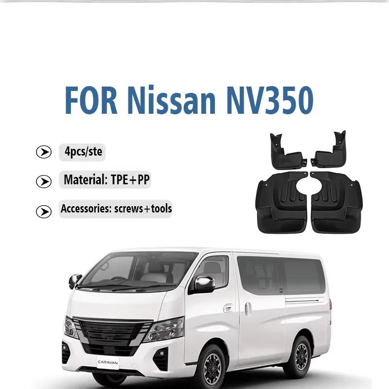 Mud Flap Guards Splash Mudflaps Mudguard Fenders Front Rear 4pcs FOR NISSAN NV350 2016-2021 Car Accessories