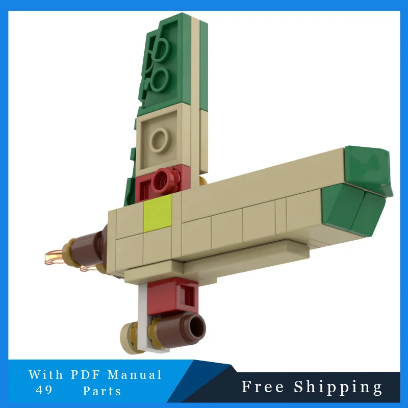 49 Parts Star Battle Series Mini Mantis Type Spaceship Creative Bricks Building Blocks Model For Kids DIY Assembly Birthday Gift