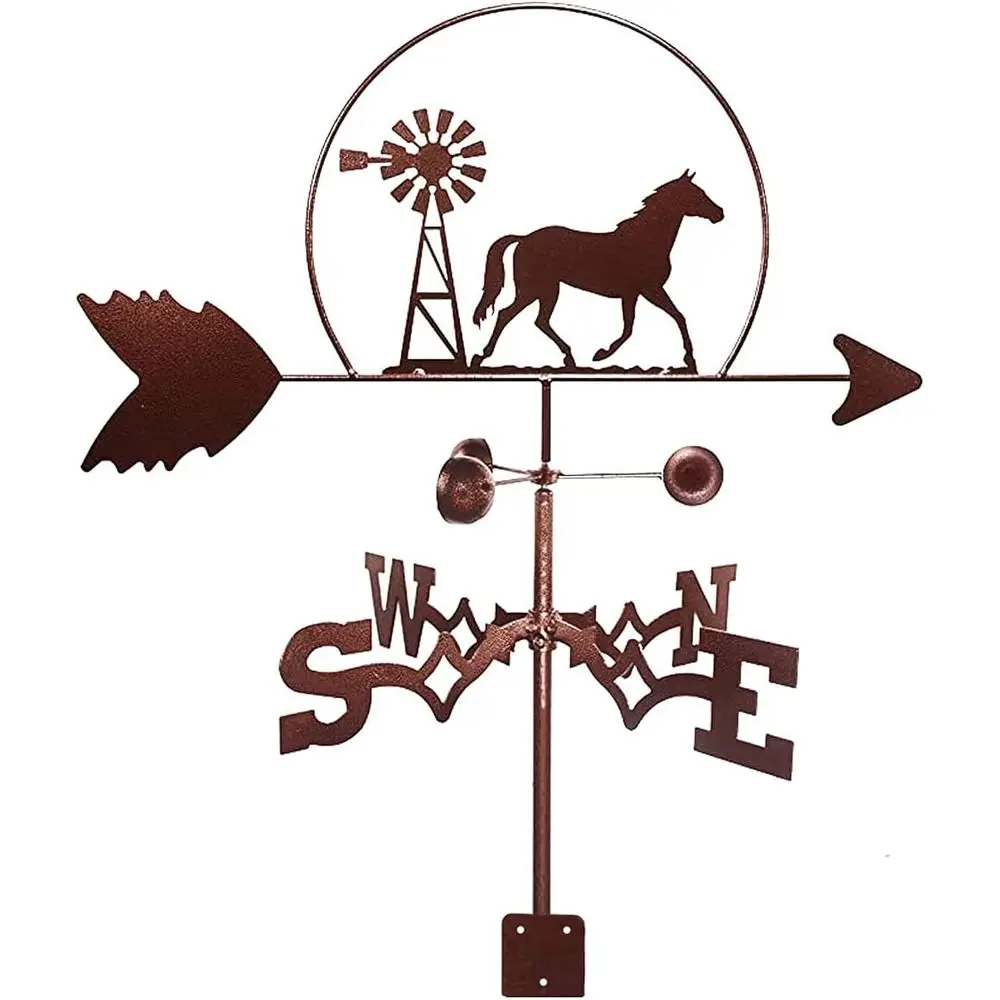 

Лошадь ветряная мельница из нержавеющей стали с садовым колом для направления и художественного декора